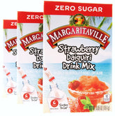 Margaritaville ~ Strawberry Daiquiri Drink Mix ~ Zero Sugar Free ~ Lot of 3