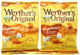 Werther's Gingerbread ~ Soft Caramels Candies ~ 2.22oz Bags ~ Lot of 2