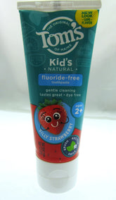 Tom's Fluoride Free Natural Childrens Toothpaste ~ Silly Strawberry ~ 4.2oz