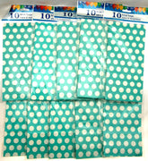 100 Turquoise Dot Treat Bags 5x9 inch Party Sacks