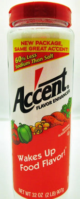 Large 32 oz Accent Flavor Enhancer seasoning kosher meat vegetables ~New Package