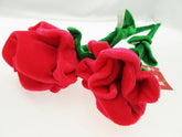 Plush Bendable Roses Valentine Gift Valentines Day ~ Lot of two Pink