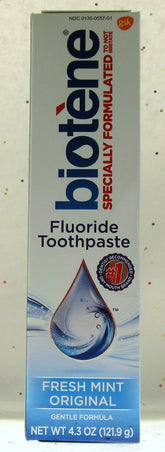 Biotene Fresh Mint Original Dry Mouth Fluoride Toothpaste 4.3oz soothe oral