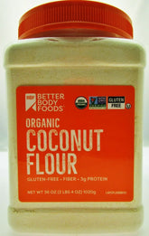 Coconut Flour 36oz - GLUTEN FREE - USDA Organic - Kosher - Better Body Foods