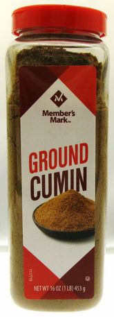 Ground Cumin Seasoning ~ Member's Mark ~ Chili Stews Meat Fish Vegetables ~ 16oz