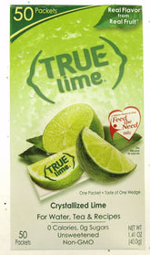 True Lime ~ Crystallized Lime ~ Real Flavor From Real Fruit ~ 50 Packets