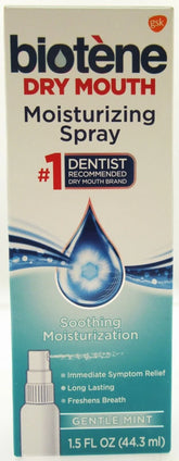 Biotene Moisturizing Mouth Spray 1.5oz Gentle Mint dry mouth Alcohol Free