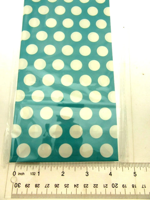 100 Turquoise Dot Treat Bags 5x9 inch Party Sacks
